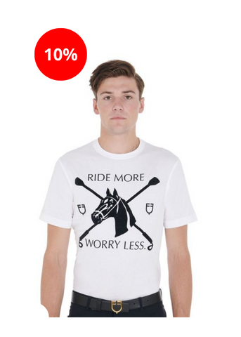 T-shirt uomo slim fit con stampa equestre Equestro