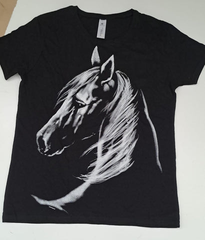 T-shirt con stampa equestre