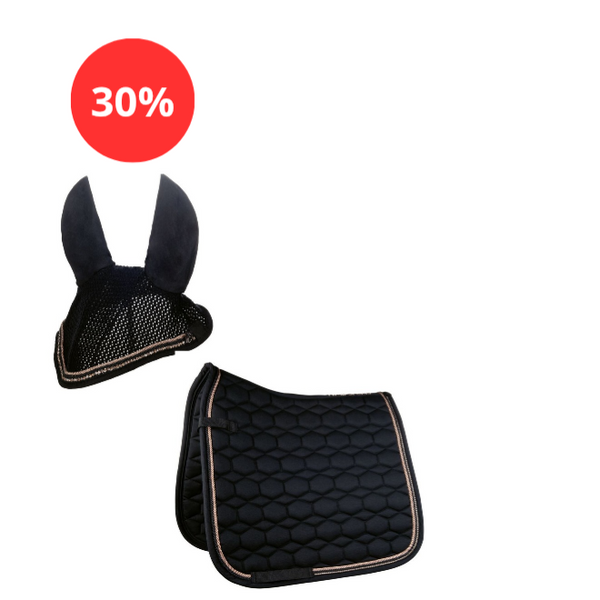 Set sottosella e cuffietta Pony - Rosegold Glamour -