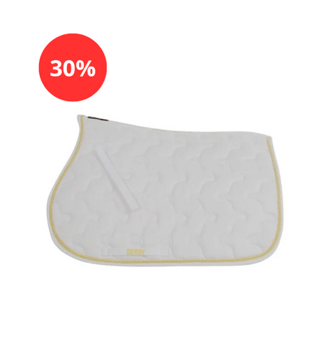 Sottosella bianco c/cordone dorato pony Derby