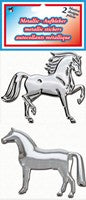Adesivi metallici - due cavalli