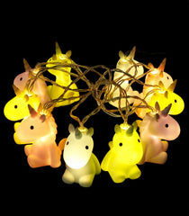 Filo di luci LED con unicorni