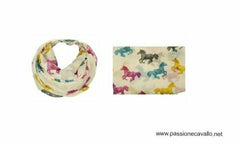 Foulard -Colorful horse- 100% poliestere.