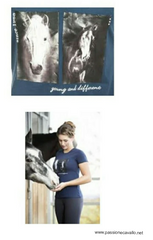 T-shirt donna Two Horses, vestibilità comoda, offre una tenuta ottimale e comfort. Taglia: M. Colore: blu.