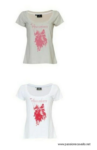 Polo shirt donna -Yobe- disponibile beige/rosa M, L e bianca/rossa S,M.