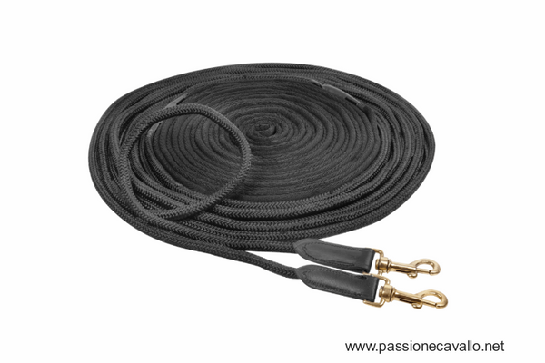 Redini Lunghe Per Cavallo 6 Metri - Nero, Poliestere Morbido, Per Lavoro A Terra - Foto 11